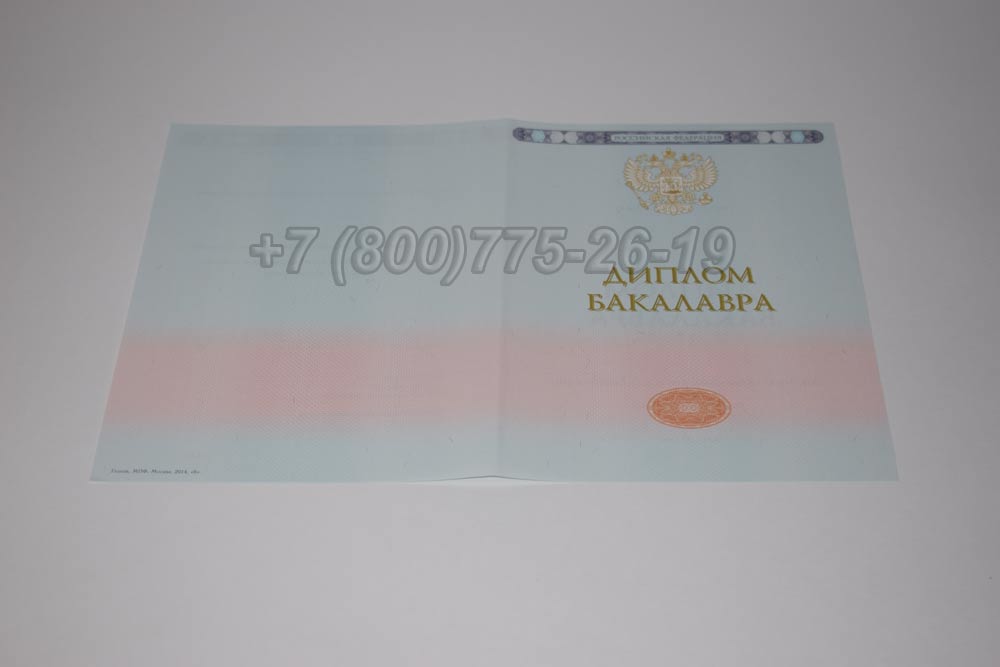 Бланк диплома бакалавра Гознак 2014-2025 год выпуска г.Владивосток
