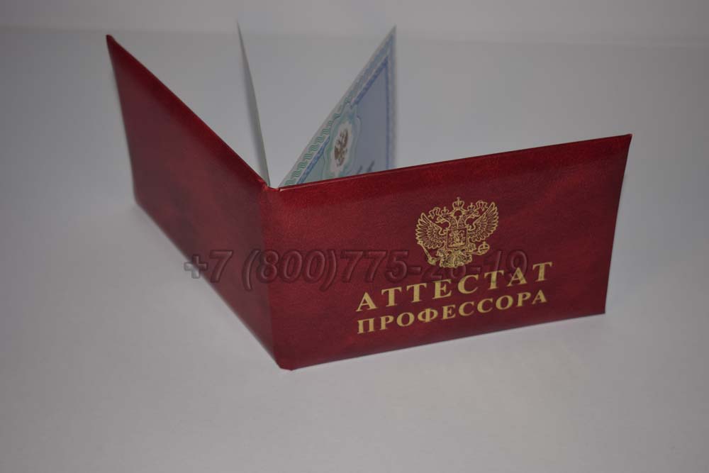 Атестат профессора Гознак 2015-2025 год выпуска г.Владивосток